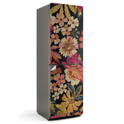 Dekor matrica hűtőre Virágos hímzésminta