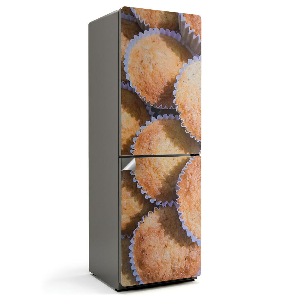 Hűtő dekor matrica Finom muffinok csomagolópapírban