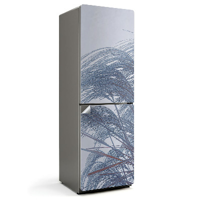 Hűtő matrica Finom levelek mozgásban