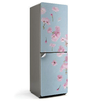 Hűtő dekor matrica Virágos, lágy eső