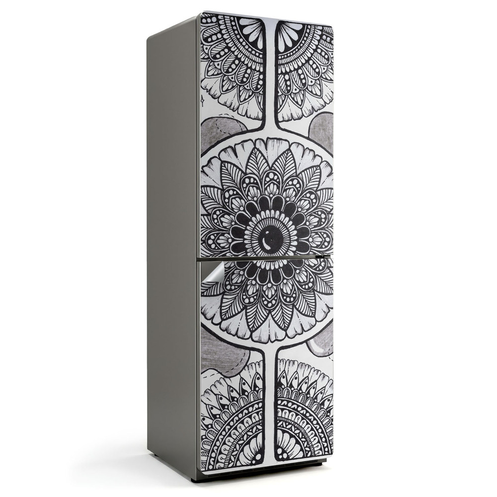 Hűtő matrica Virágmintás mandala