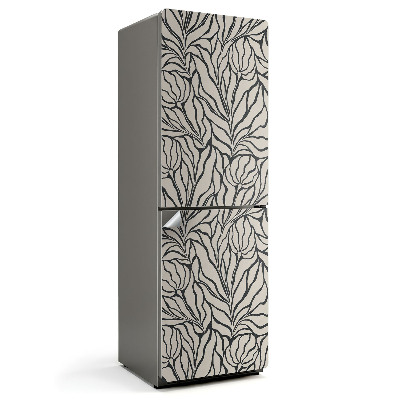 Hűtőszekrényre matrica Hullámos levélminta