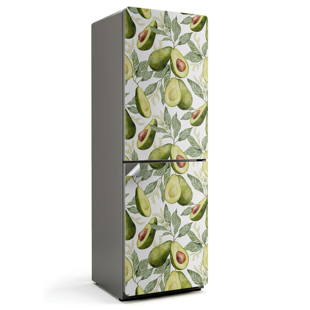Hűtő dekor matrica Avokádó és levélminta
