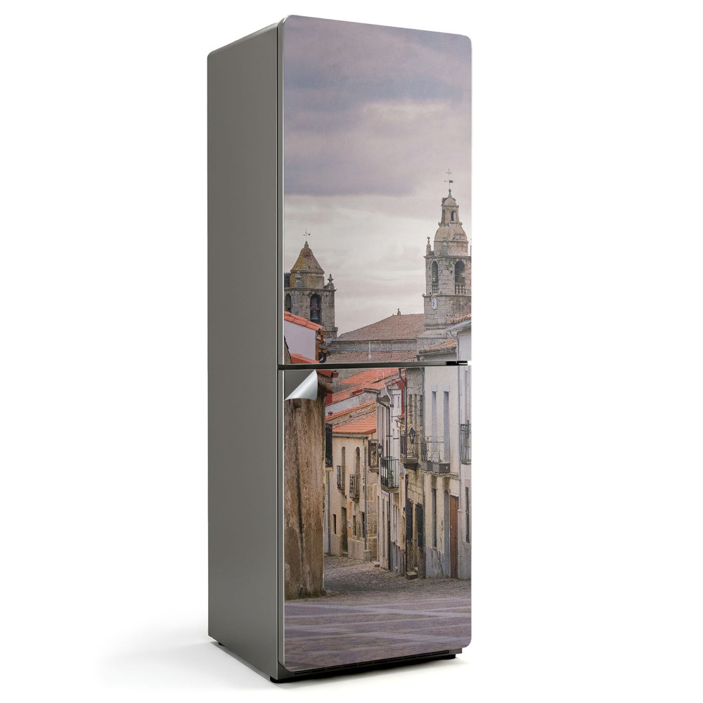 Dekor matrica hűtőre A város egy bájos utcája