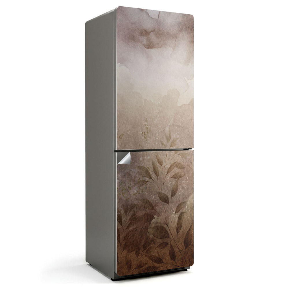 Hűtőszekrényre matrica Akvarell növényi minta