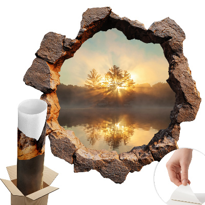 3D falmatrica lyuk 100x99 Tájkép a sziklákon keresztül