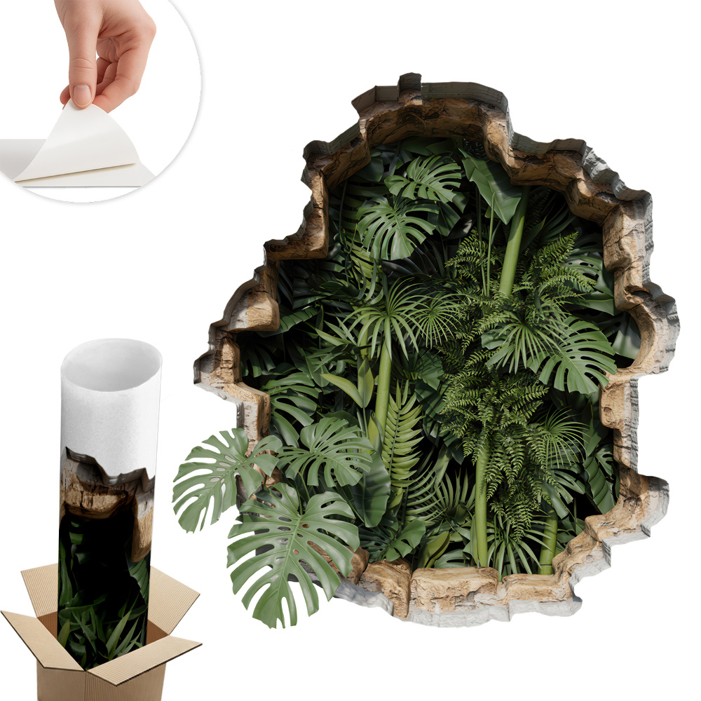 3D falmatrica lyuk 92x100 Trópusi természet