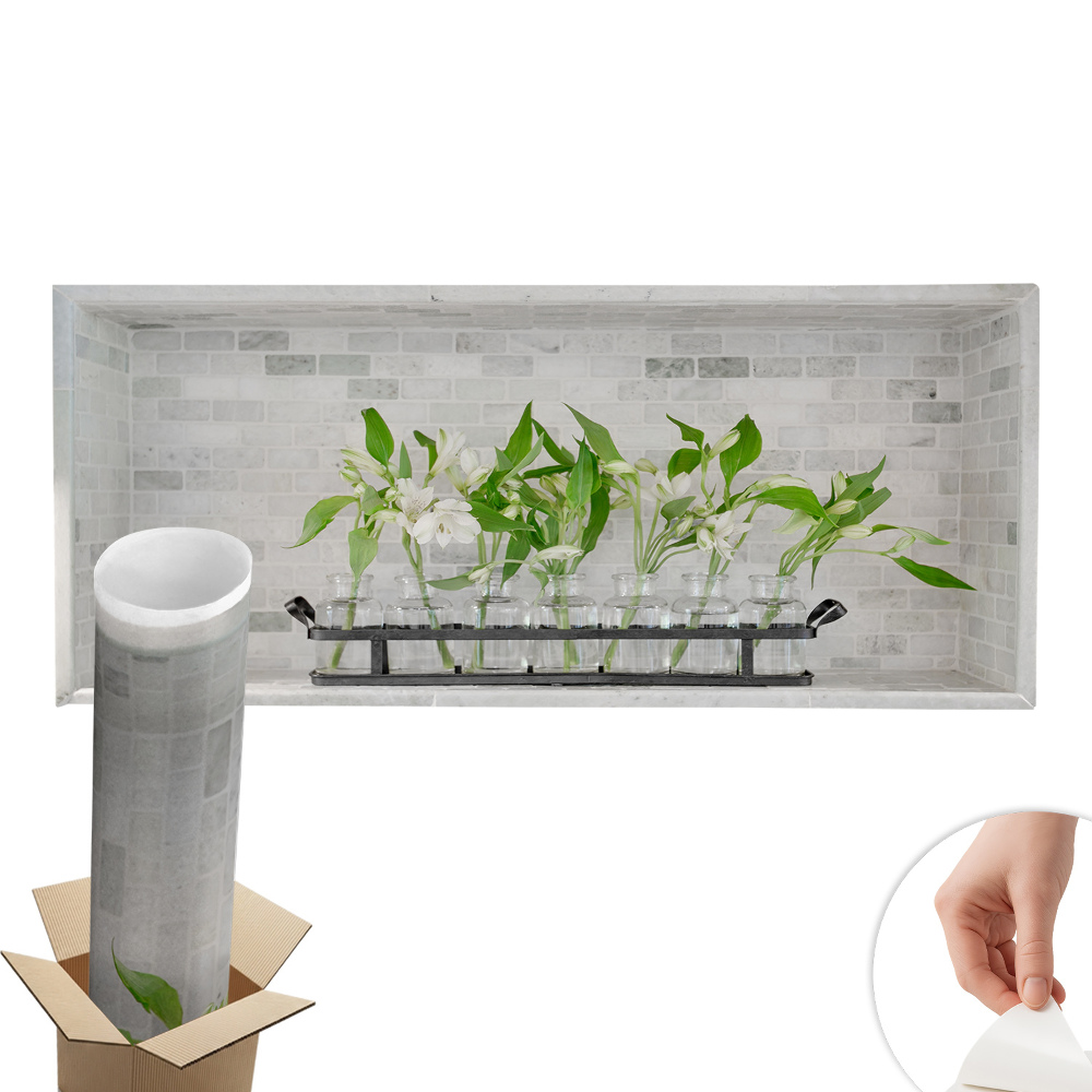 Modern 3d falmatrica 100x43 Virágok vázákban