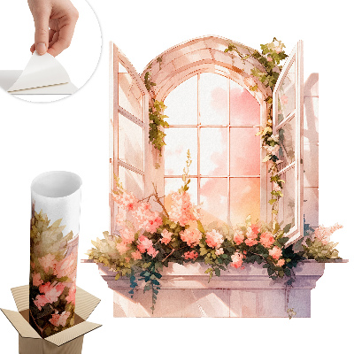 Ablak illúzió falmatrica 122x130 Romantikus ablak