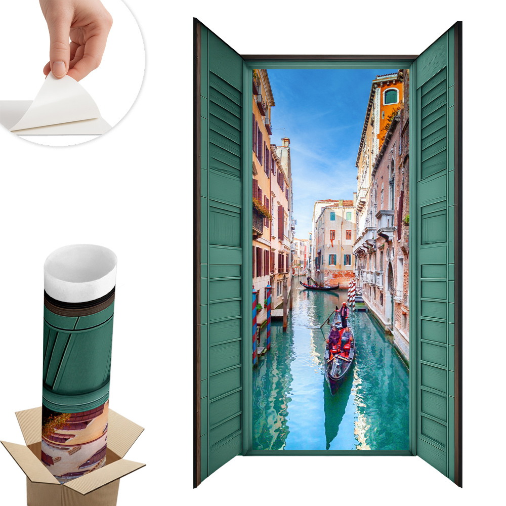 Ablak illúzió falmatrica 75x130 Egy festői csatorna