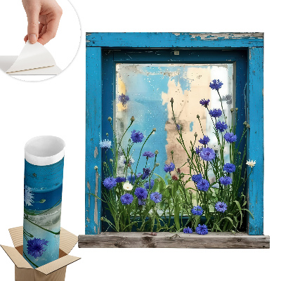 Ablak illúzió falmatrica 115x130 Vidéki báj