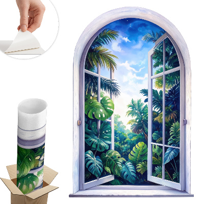 Ablak illúzió falmatrica 86x130 Trópusi kilátás