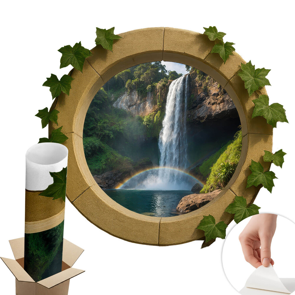 Ablak illúzió falmatrica 130x113 Természetes oázis