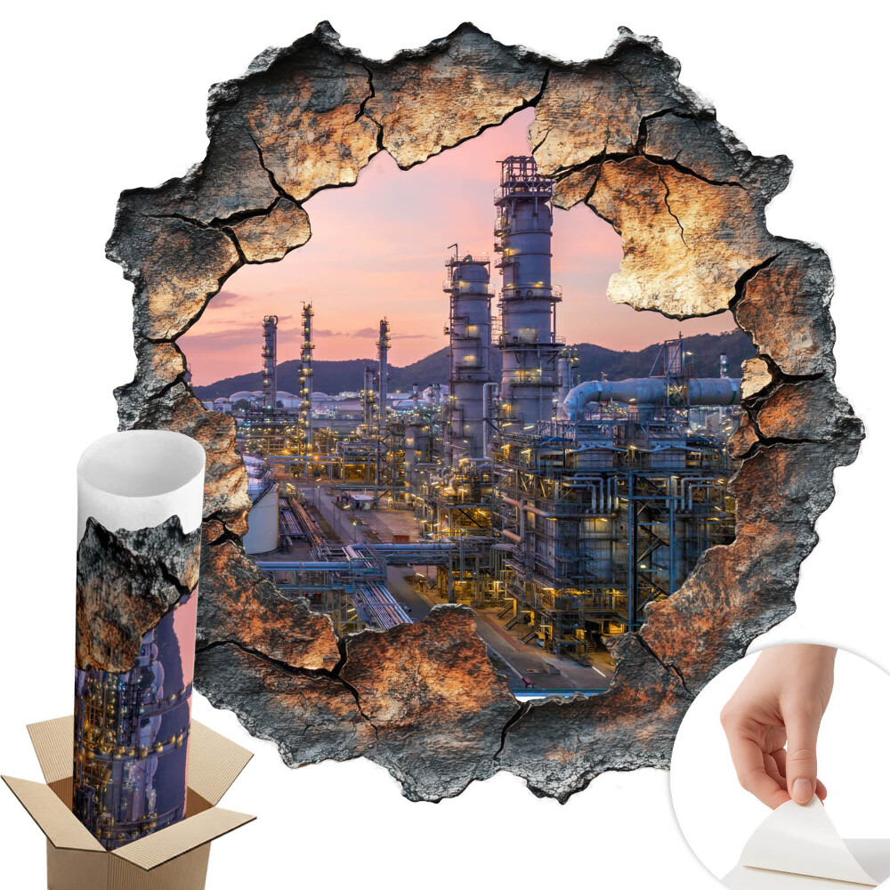 3D faldekoráció lyuk 58x60 Finomító tornyok