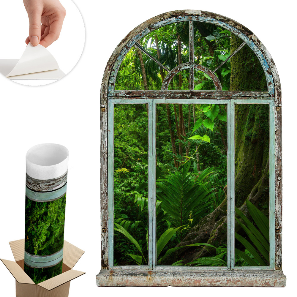 3d ablak falmatrica 41x60 Trópusi ablak.