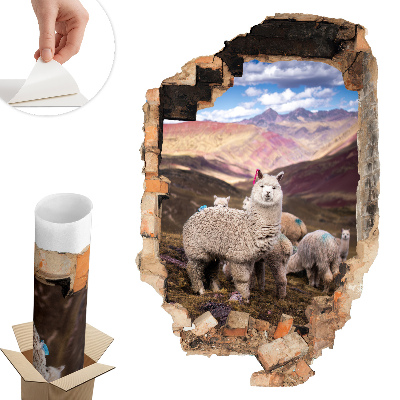 3D faldekoráció lyuk 40x60 Alpaka-hegység