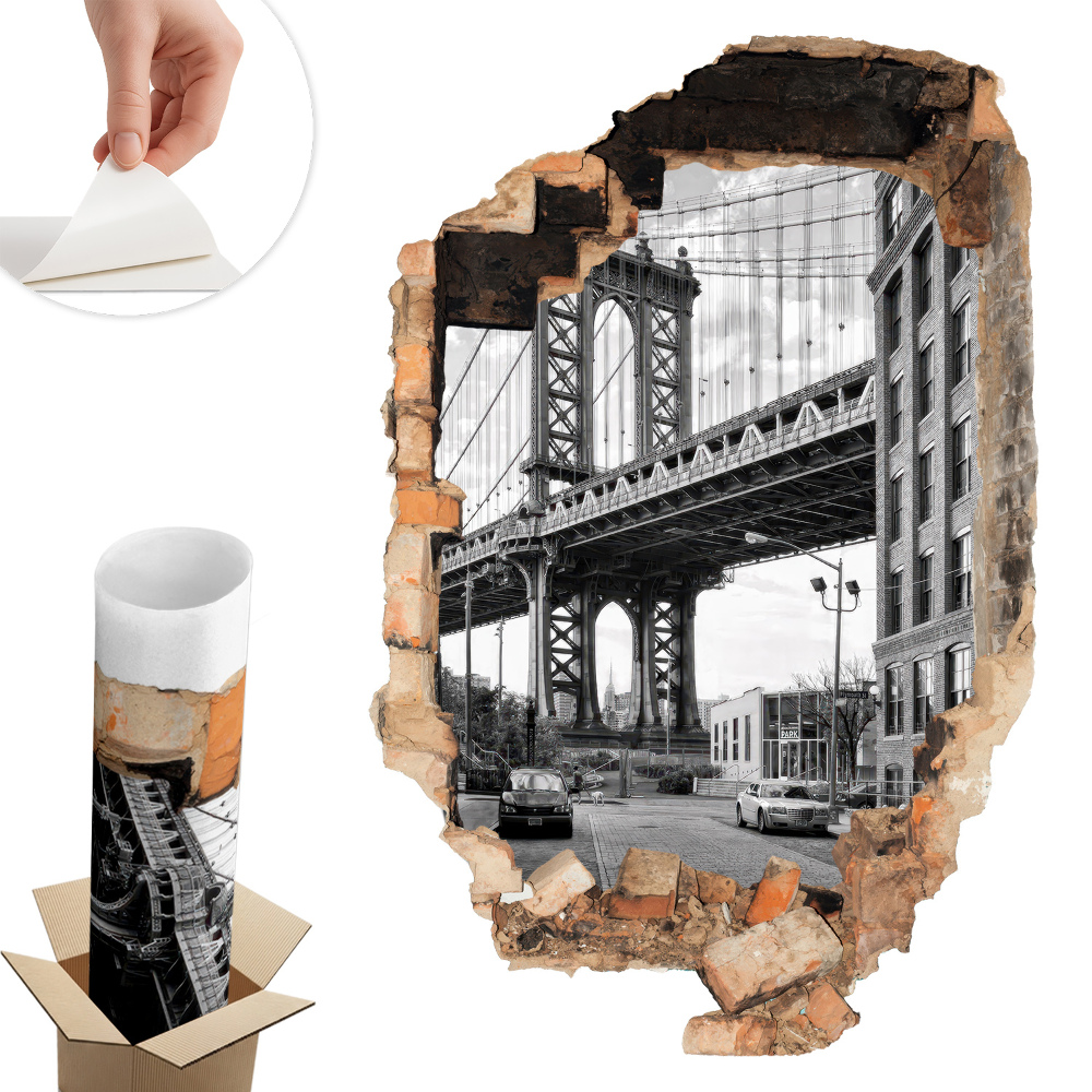 3D faldekoráció lyuk 40x60 Városi tájkép