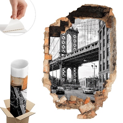 3D faldekoráció lyuk 40x60 Városi tájkép