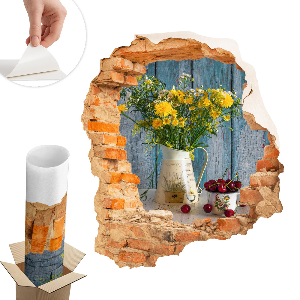 3D faldekoráció lyuk 51x60 Vidéki táj