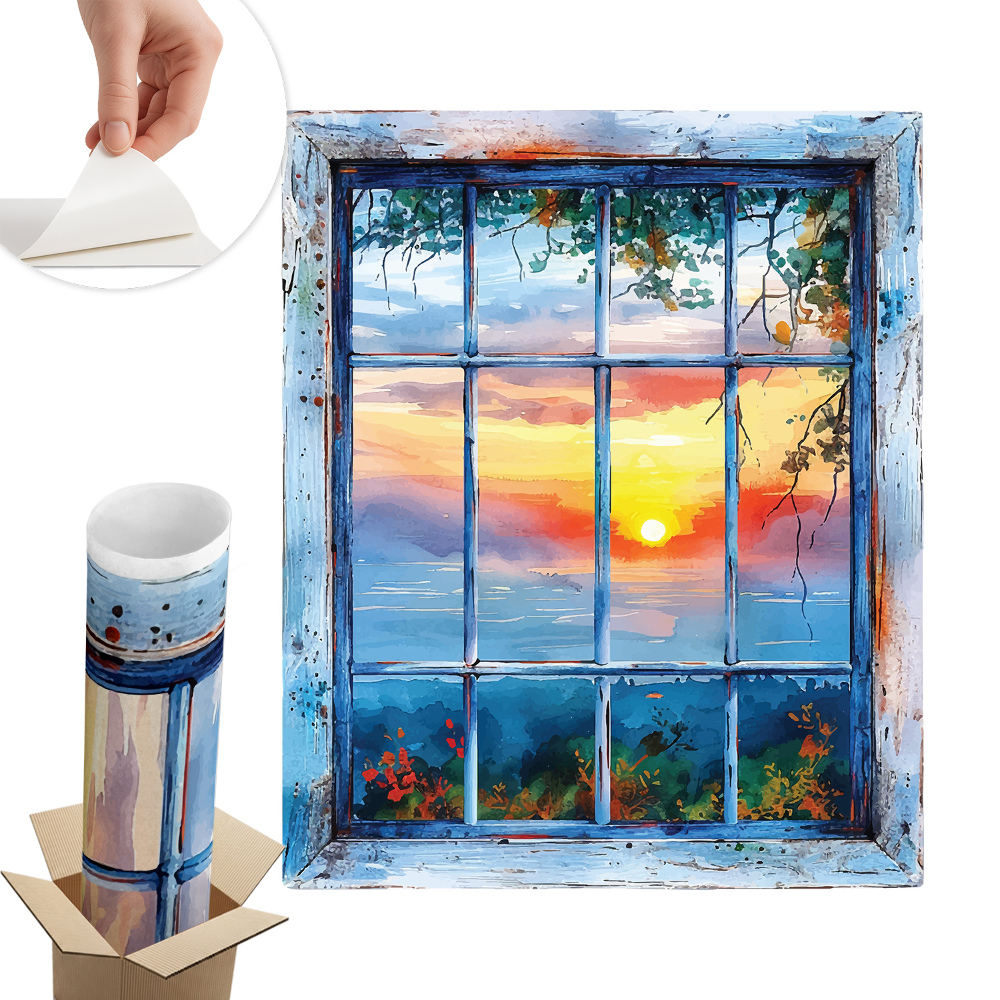 3d ablak falmatrica 49x60 Nyugati ablak