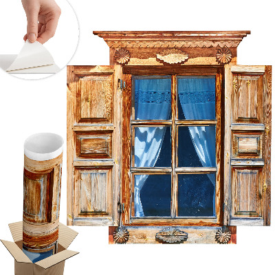 3d ablak falmatrica 58x60 Rusztikus ablak