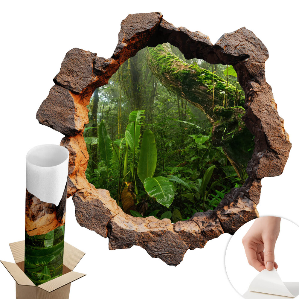 3D faldekoráció lyuk 60x60 Zöld csoda