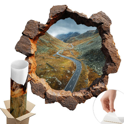 3D faldekoráció lyuk 60x60 Hegyi túra