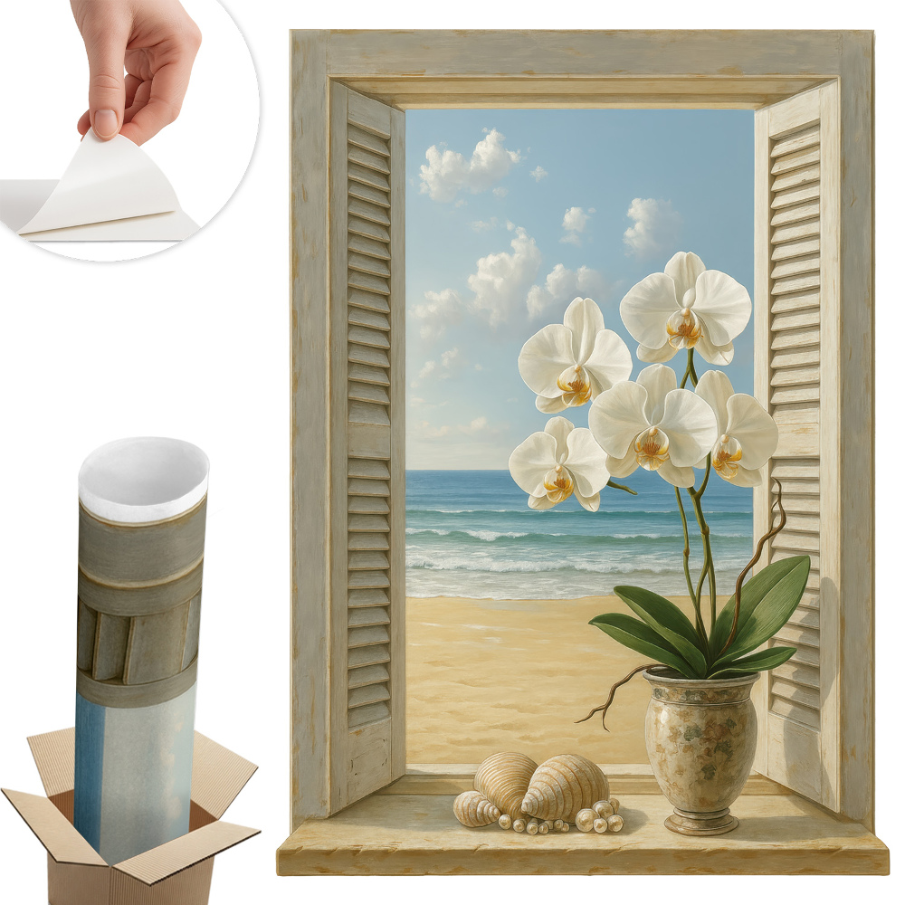 3d ablak falmatrica 43x60 Tengeri ablak