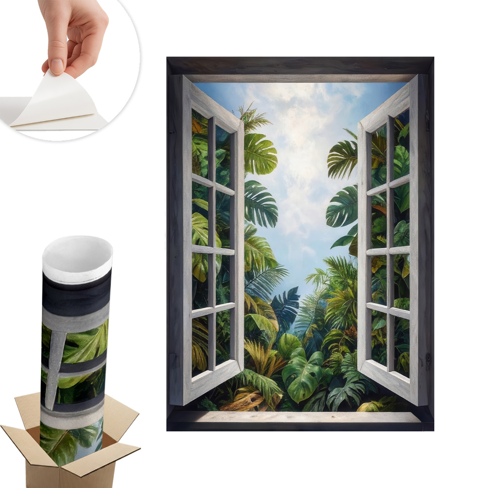 3d ablak falmatrica 43x60 Egzotikus kilátás