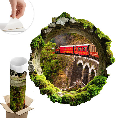 3D faldekoráció lyuk 56x60 Zöld kilátás