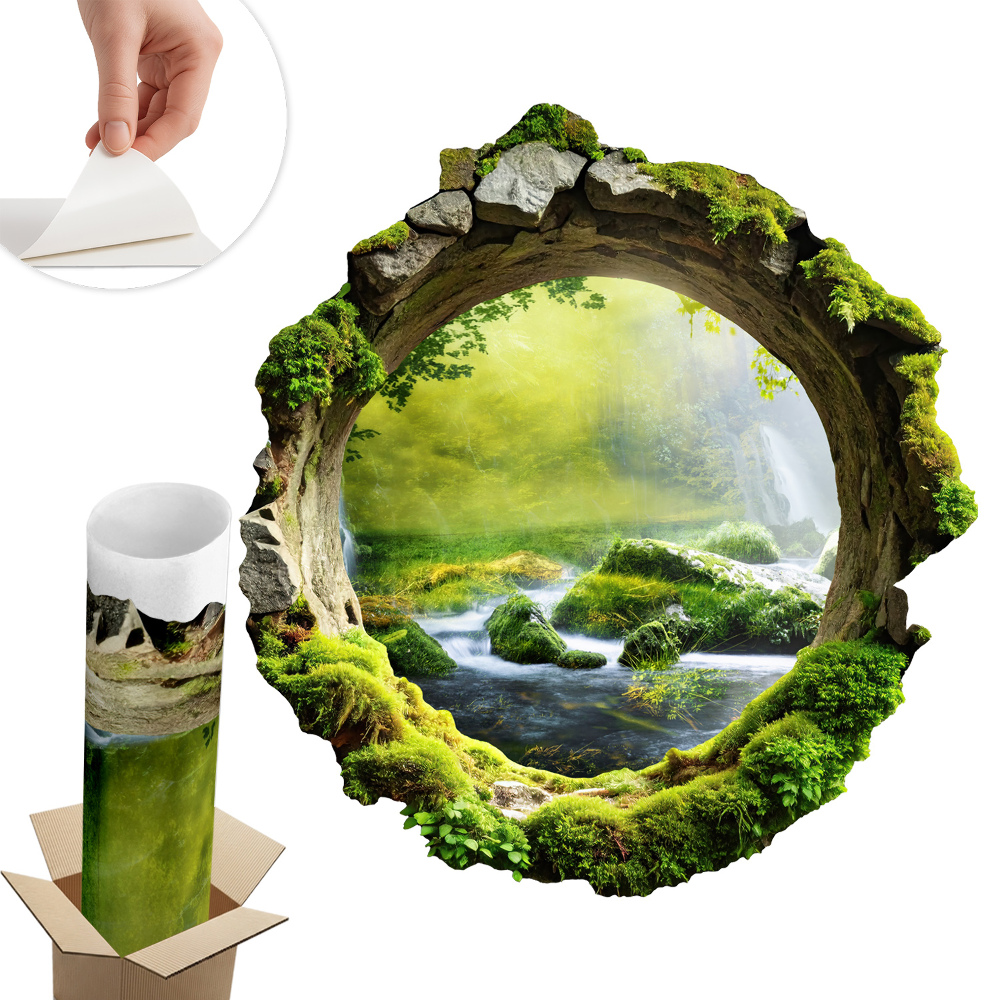 3D faldekoráció lyuk 56x60 Zöld föld