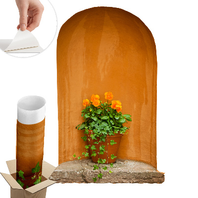 3d hatású falmatrica 39x60 Virágok egy cserépben