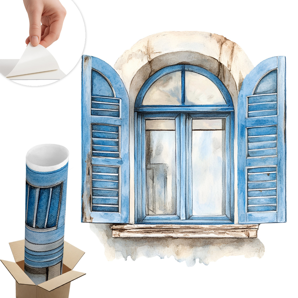 3d ablak falmatrica 70x80 Fa redőnyök