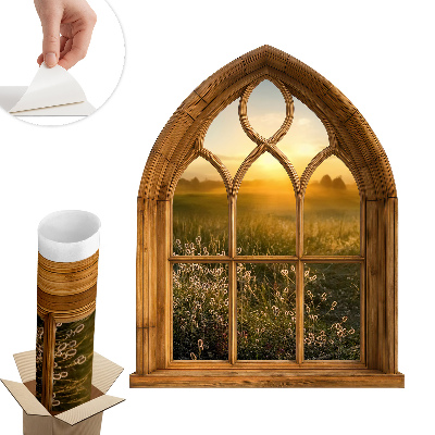 3d ablak falmatrica 64x80 Ablak tájkép