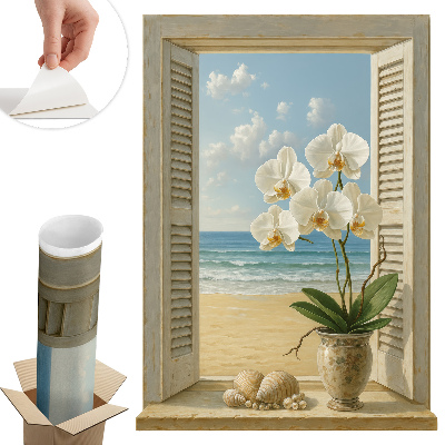 3d ablak falmatrica 58x80 Tengeri ablak