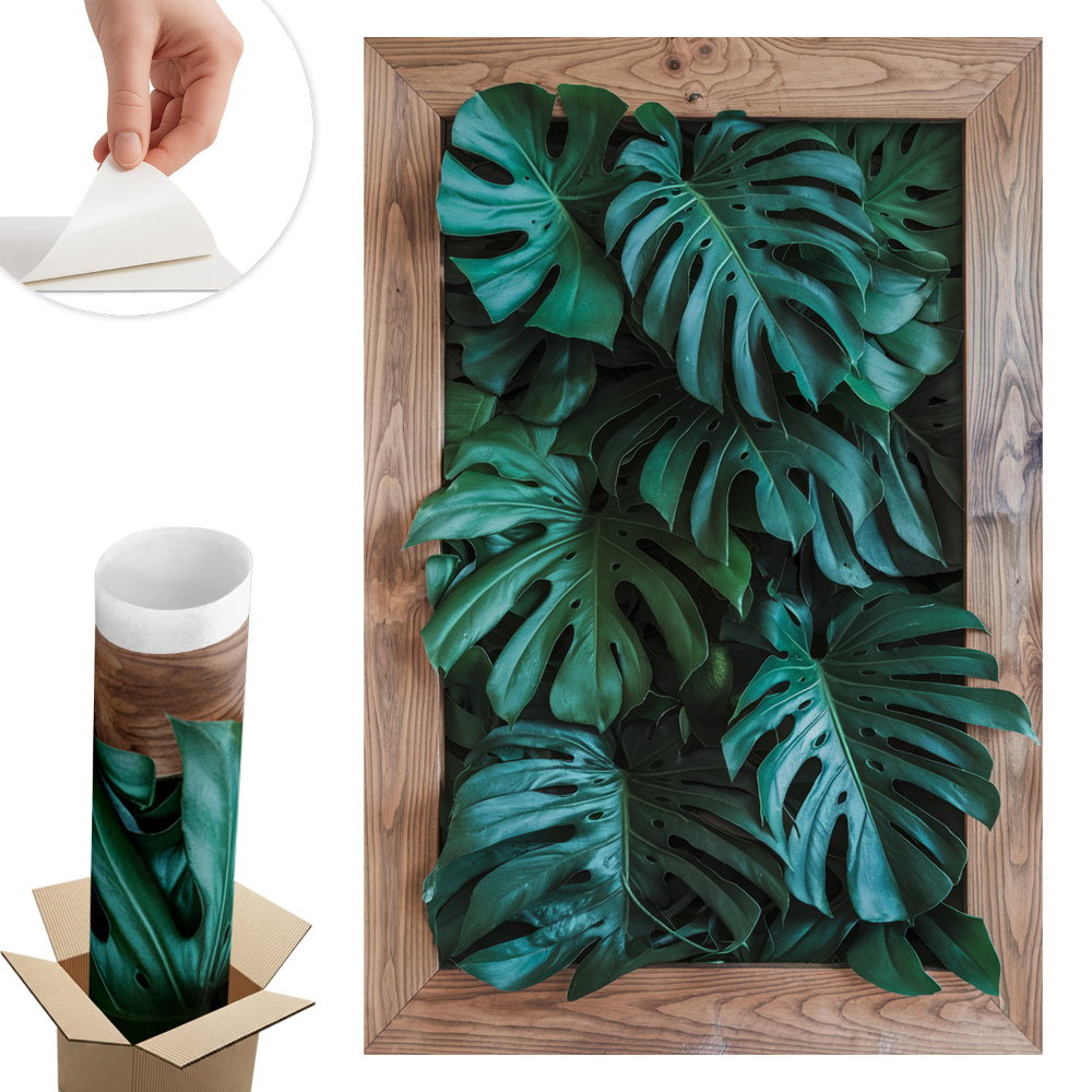 3d hatású falmatrica 54x80 Zöld kompozíció