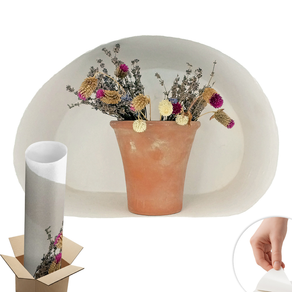 3d hatású falmatrica 80x54 Száraz virágok