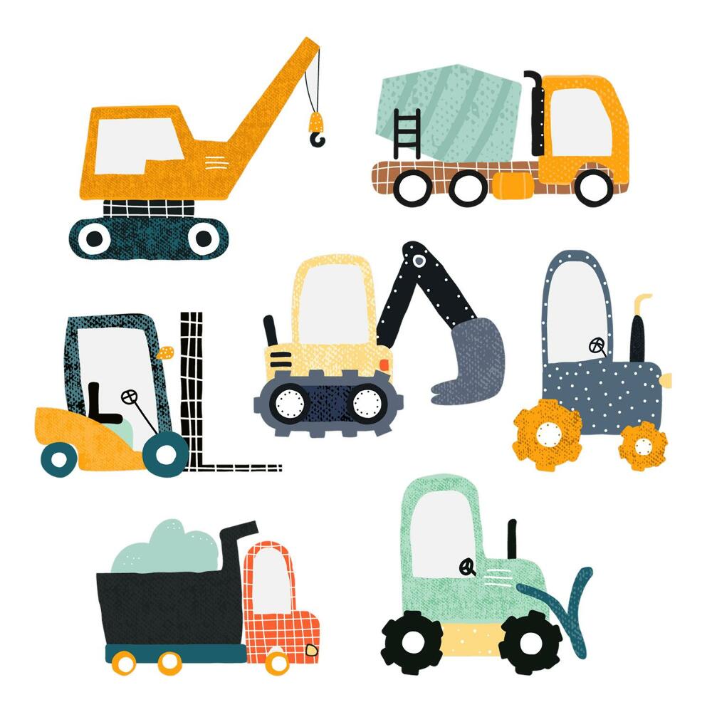 Nagyméretű falmatricák 80x121 Többszínű ipari gépek