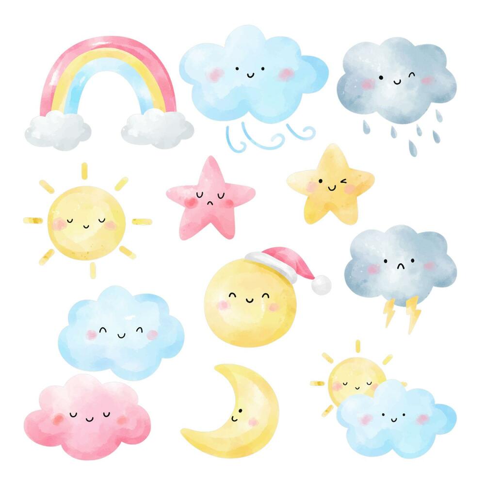 Faltetoválások 80x119 Természet finom akvarell díszítések az égen