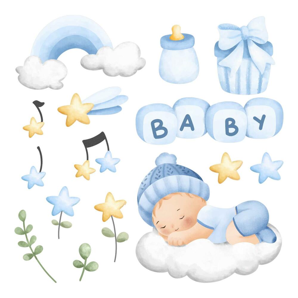 Falmatricák babaszobába 80x129 Gyermekminták finom pasztell stílusban