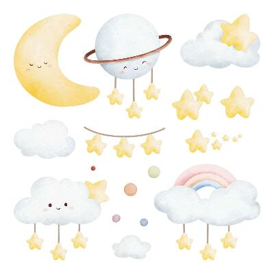 Faltetoválások 80x108 Pasztell akvarell űrmotívumok