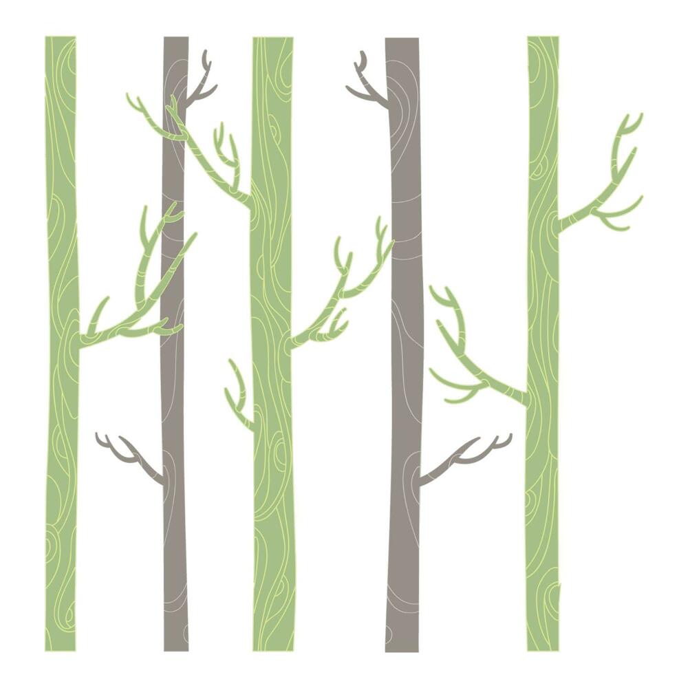 Falmatricák babaszobába 80x116 Természet egy pasztellszínű erdőben díszfákkal