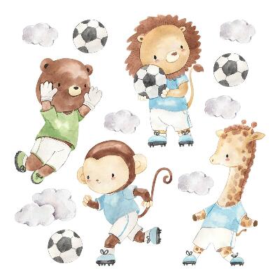 Faltetoválások 80x116 Pasztell színű állatok fociznak