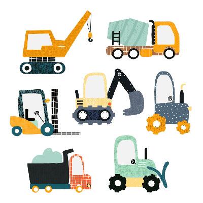 Nagyméretű falmatricák 60x91 Többszínű ipari gépek