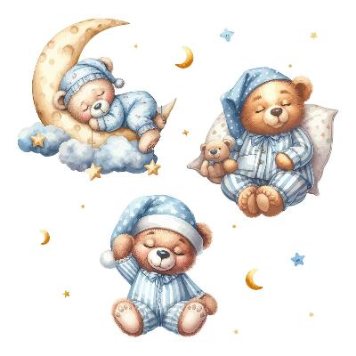 Gyerekszobai fali dekorációk 60x103 Pasztell égbolt akvarell tálakkal