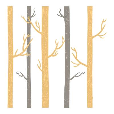 Faltetoválások 60x102 Díszfák egy pasztellszínű erdőben