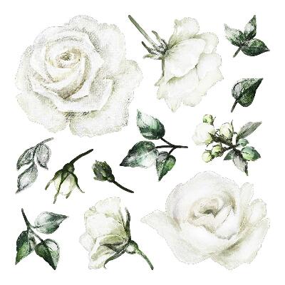 Nagyméretű falmatricák 60x103 Rózsák és levelek finom árnyalatokban