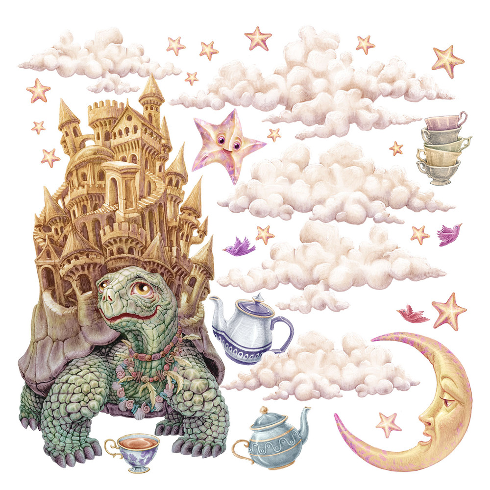 Faltetoválások 60x77 Pasztell rajzok állatokról a varázslatos királyságból