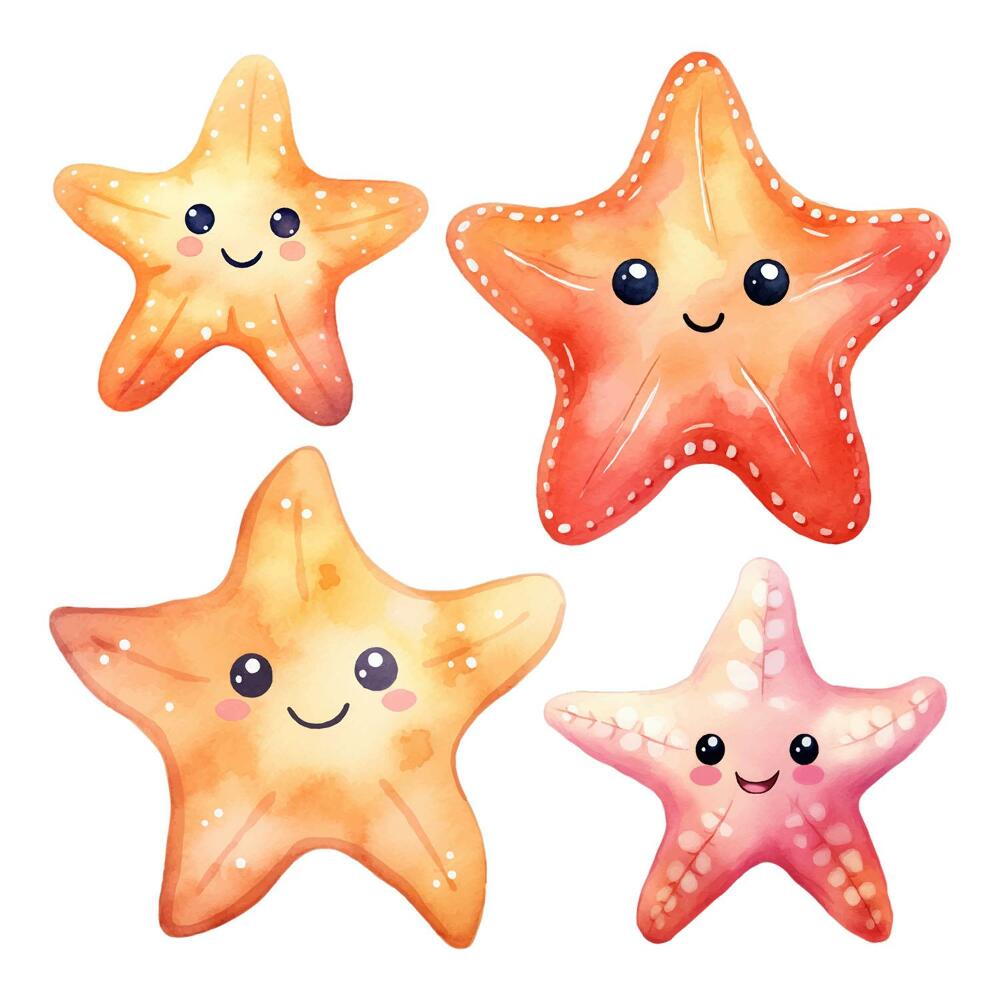 Faltetoválások 100x108 Mosolygó tengericsillag finom pasztellben