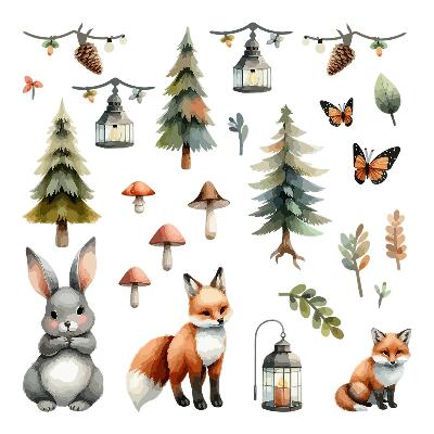 Faltetoválások 100x108 Akvarell bohém állat- és növényvilág motívumokkal